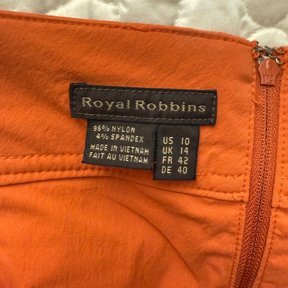 Royal Robbins Coral Orange Skort Size‎ 10 Hiking Travel Athletic Outdoor Skirt - Picture 7 of 8
